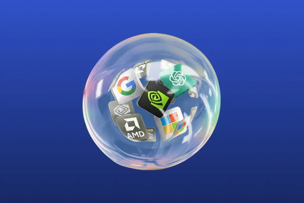 A soap bubble catching the light